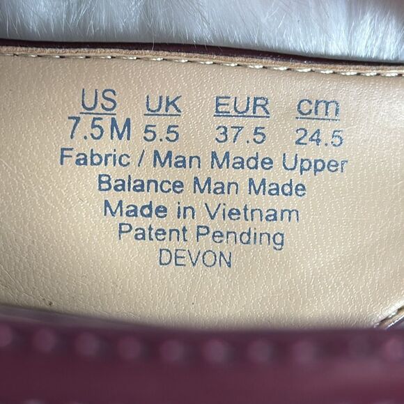 Naturalizer Devon Burgundy Suede Slingback Heels Sz 7.5 - Picture 5 of 6